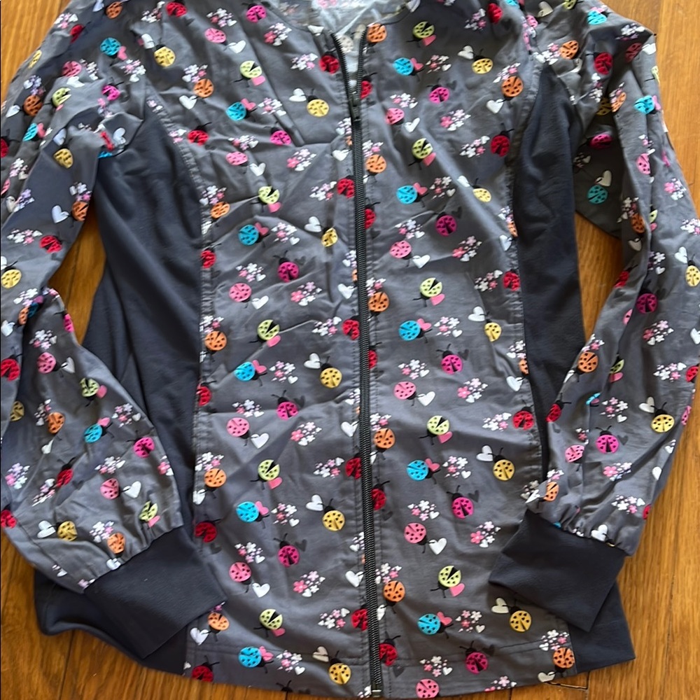 Colorful Ladybug Print Jacket